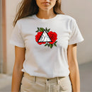 Camiseta Feminina GUGI – 100% Algodão Premium, Estampa Floral, Gola Redonda, Manga Curta, Conforto Casual