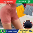 Shorts Femininos Esportivos Sem Costura | Cintura Alta, Compressão 360° e Modelagem Slim