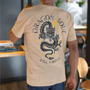 Camiseta Masculina GuGi Dragon Soul Kanji Japão 100% Algodão Premium