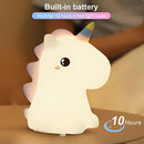 🌙 Luminária LED Unicórnio de Silicone com Toque – Formato Divertido e Fofo – Recarga USB