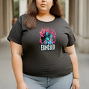 Camiseta Feminina Estampa Floral, Manga Curta