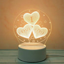 Luminária Lousa De Mesa 3D Com Led E Caneta Para Escrever