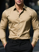 Camisa Masculina Casual Slim – Manga Longa