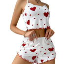 Pijama Feminino 2 Peças Coração Colorido (1 ou 2 Conjuntos)
