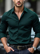 Camisa Masculina Casual Slim – Manga Longa