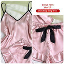 Pijama Feminino em Cetim Luxuoso 2 Peças
