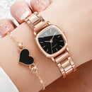 2 Peças Relógio Feminino com Pulseira