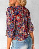Blusa Feminina Estampada com Amarração