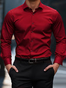 Camisa Masculina Casual Slim – Manga Longa