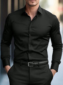 Camisa Masculina Casual Slim – Manga Longa