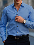 Camisa Masculina Casual Slim – Manga Longa