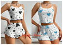 Pijama Feminino 2 Peças Coração Colorido (1 ou 2 Conjuntos)