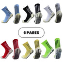Kit 3 ou 6 Pares Meias Esportivas Antiderrapantes Masculina Feminina Cano Médio – Running, Futebol, Treino
