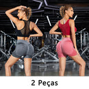 Kit 2 Shorts Femininos Sem Costura – Fitness, Yoga e Academia | Conforto, Elasticidade e Modelagem Perfeita