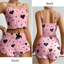 Pijama Feminino 2 Peças Coração Colorido (1 ou 2 Conjuntos)