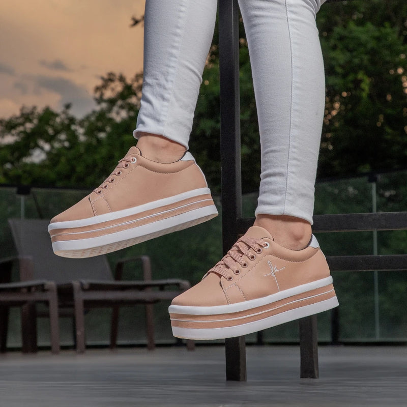 Tênis FEMININO GuGi Faith Anabela Platform – Estilo e Conforto 👟✨