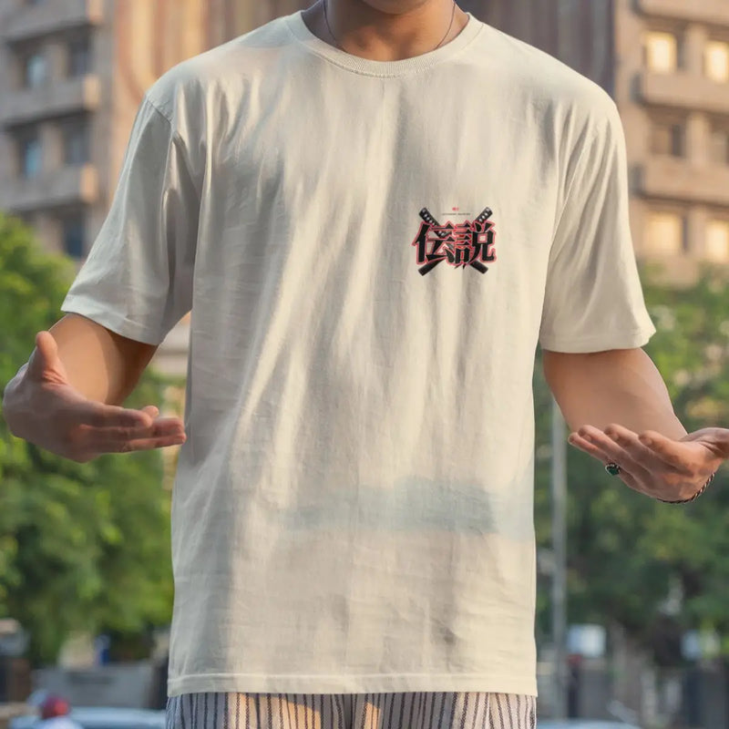 Camiseta Masculina Básica GuGi Estampa Samurai Honor and Strength Manga Curta 100% Algodão Premium