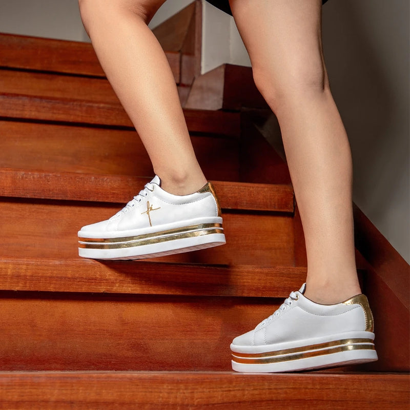 Tênis FEMININO GuGi Faith Anabela Platform – Estilo e Conforto 👟✨