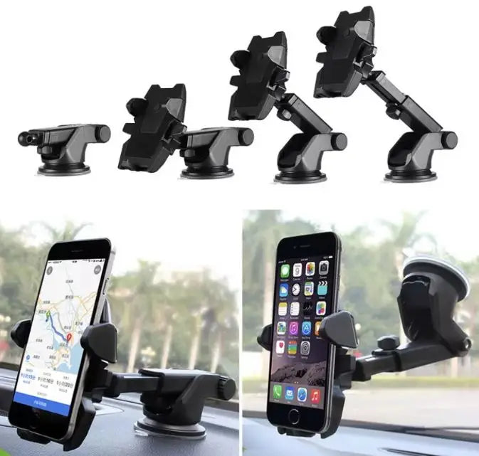 📱🚗 Suporte Veicular Universal com Auto Fall Lock – Ajustável e Seguro para Celular e GPS