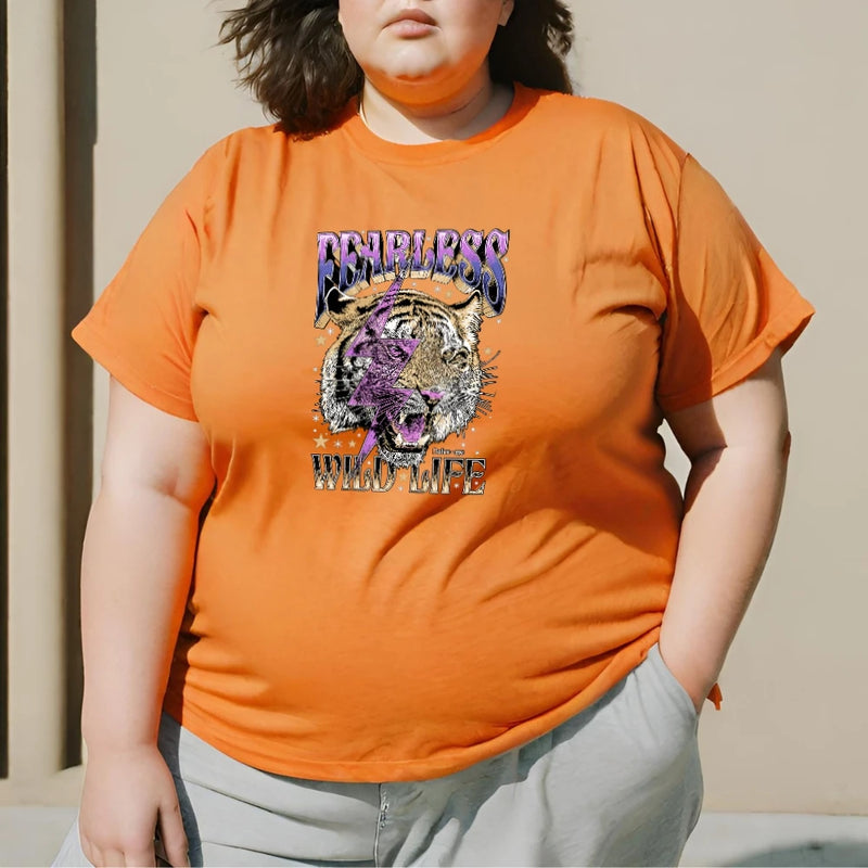 Camiseta Feminina GUGI – 100% Algodão Premium, Estampa Animal Print Leopardo, Manga Curta, Casual