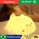 🌙 Luminária LED Dinossauro de Silicone com Toque – Formato Divertido e Fofo – Recarga USB