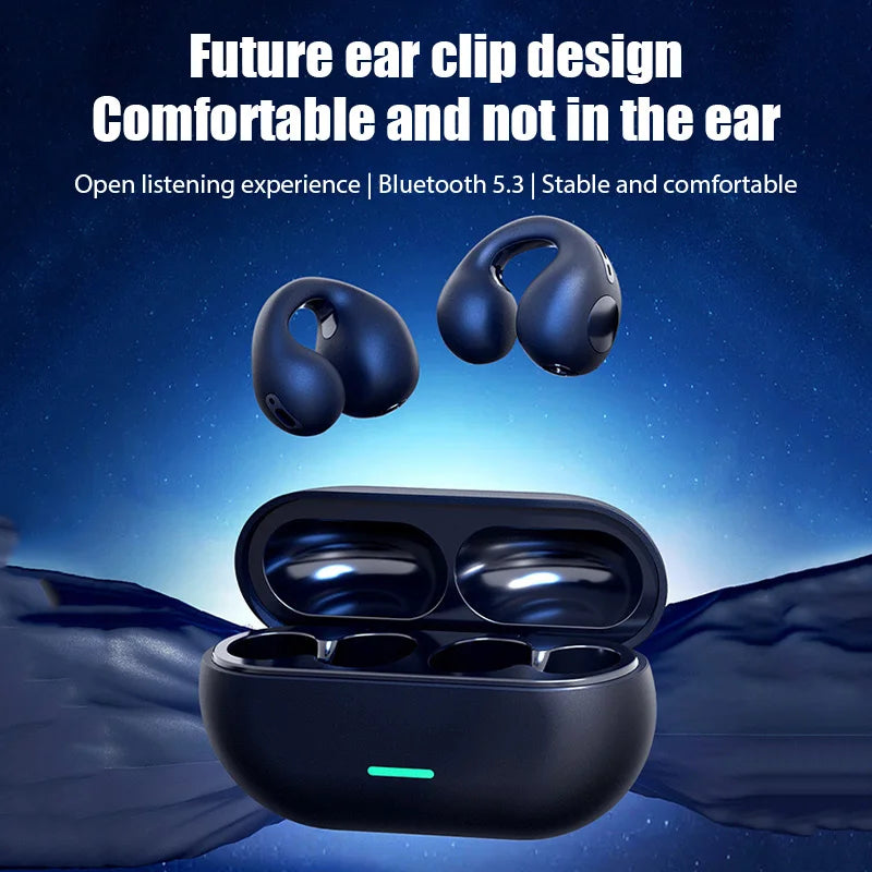 🎧 Fones de Ouvido Bluetooth 5.3 – Som Estéreo, Microfone e Case Carregadora