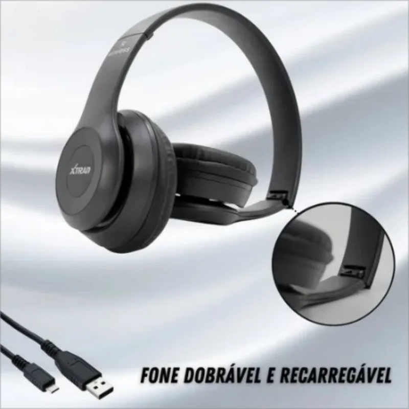 🎧 Fone de Ouvido Sem Fio LC-815 XTRAD – Extra Bass Bluetooth 5.0 com Microfone