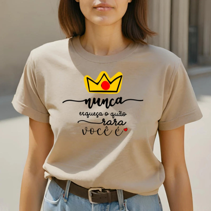 Camiseta Feminina Premium 100% Algodão – Casual, Confortável e Estilosa