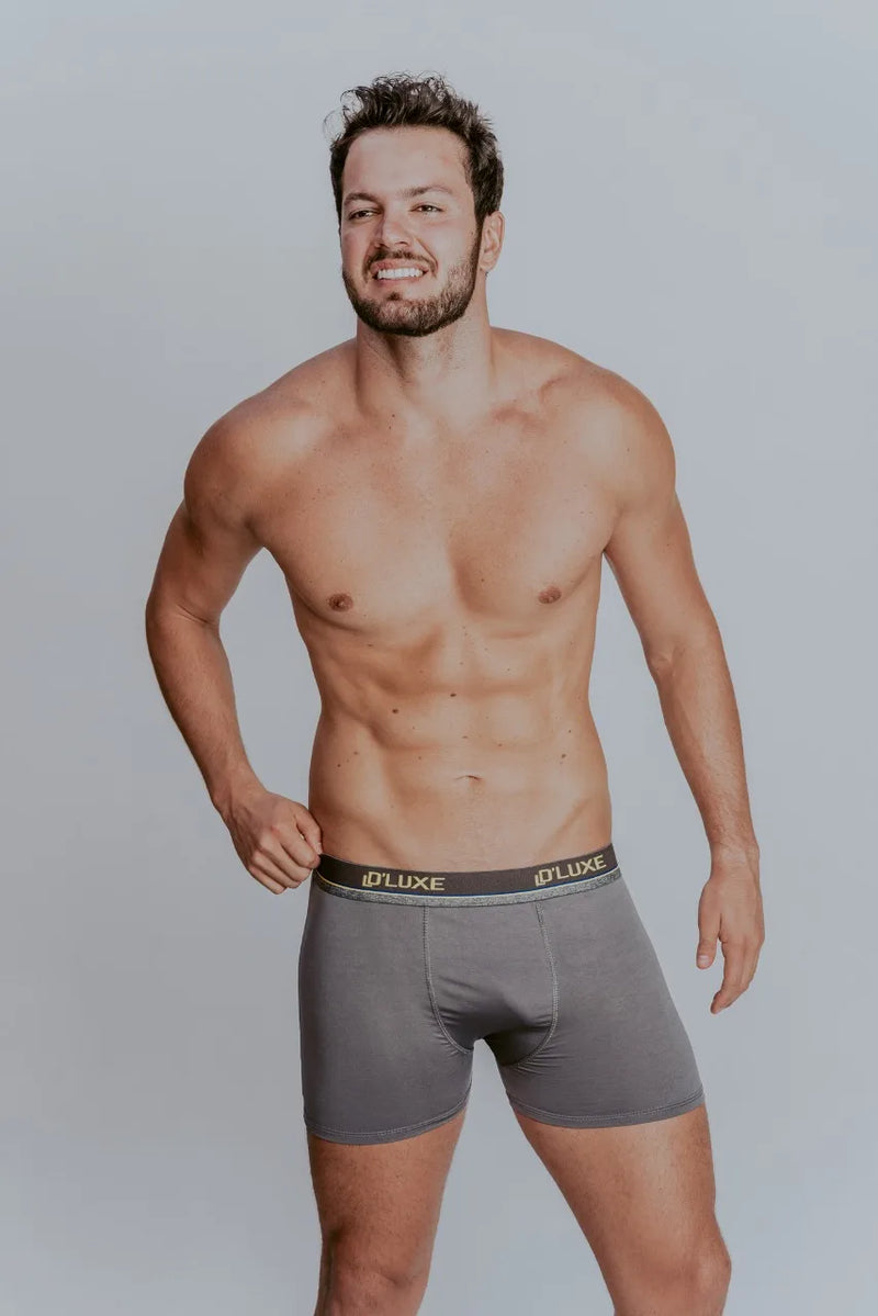 Kit 5 Cuecas Boxer Masculinas Microfibra Anatômica Confortável