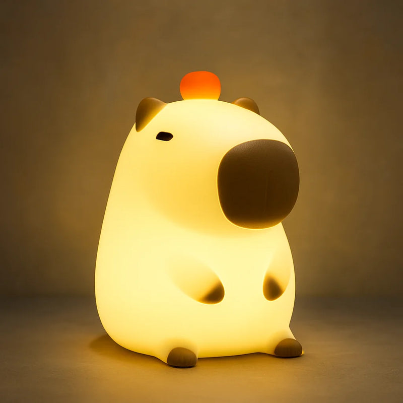 Luminária Portátil Capivara – LED Recarregável e Charmoso Design