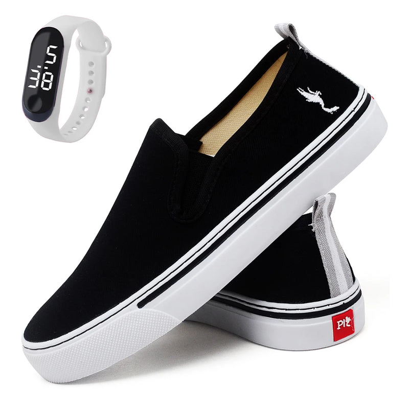 Tênis FEMININO Slip On Polo Blu – Conforto e Estilo Casual