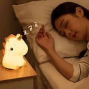 🌙 Luminária LED Unicórnio de Silicone com Toque – Formato Divertido e Fofo – Recarga USB