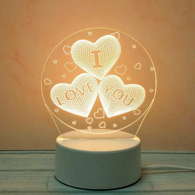 Luminária Lousa De Mesa 3D Com Led E Caneta Para Escrever