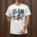 Camiseta Masculina Básica GuGi Esqueleto Basquete Enterrada Slam Dunk NBA 100% Algodão Premium