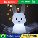 🌙 Luminária LED Coelho de Silicone com Toque – Formato Fofo e Divertido – USB Recarregável