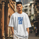 Camiseta Masculina Casual Polo Blu Estampa Moderna 100% Algodão