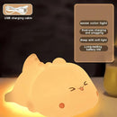 🌙 Luminária LED Dinossauro de Silicone com Toque – Formato Divertido e Fofo – Recarga USB