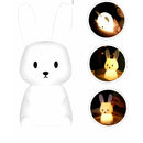 🌙 Luminária LED Coelho de Silicone com Toque – Formato Fofo e Divertido – USB Recarregável