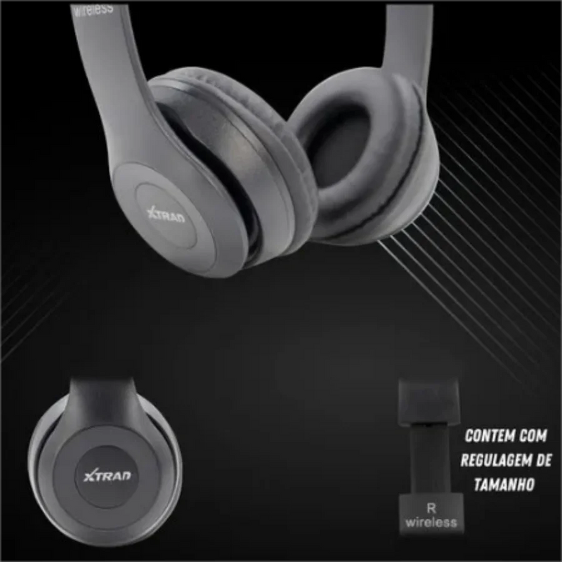 🎧 Fone de Ouvido Sem Fio LC-815 XTRAD – Extra Bass Bluetooth 5.0 com Microfone