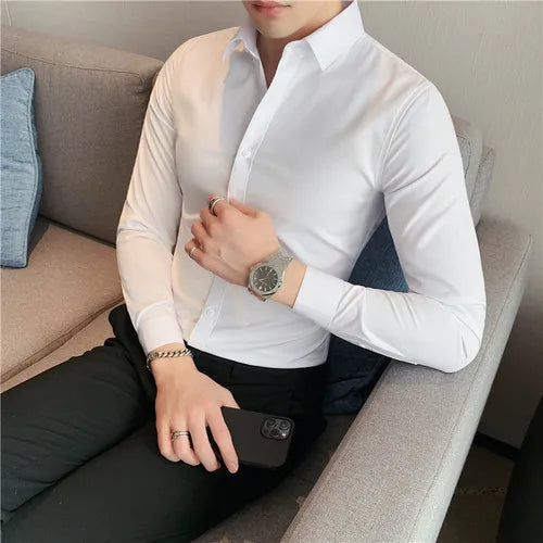 Camisa Masculina Slim Fit – Manga Longa