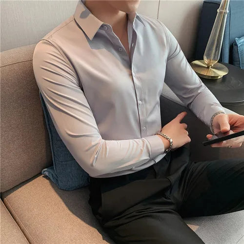 Camisa Masculina Slim Fit – Manga Longa