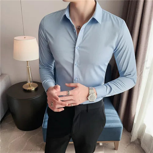 Camisa Masculina Slim Fit – Manga Longa