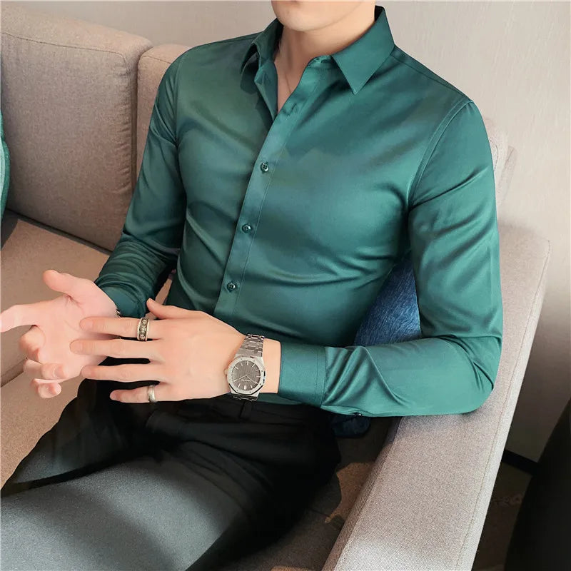 Camisa Masculina Slim Fit – Manga Longa