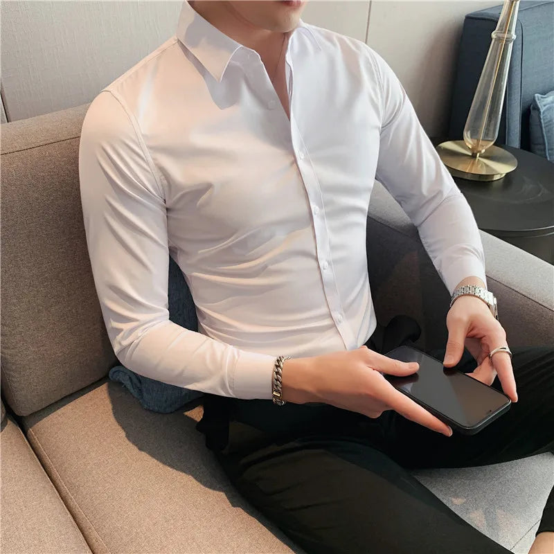 Camisa Masculina Slim Fit – Manga Longa