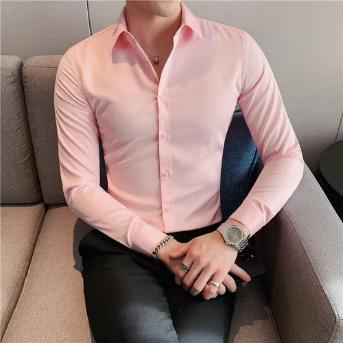 Camisa Masculina Slim Fit – Manga Longa