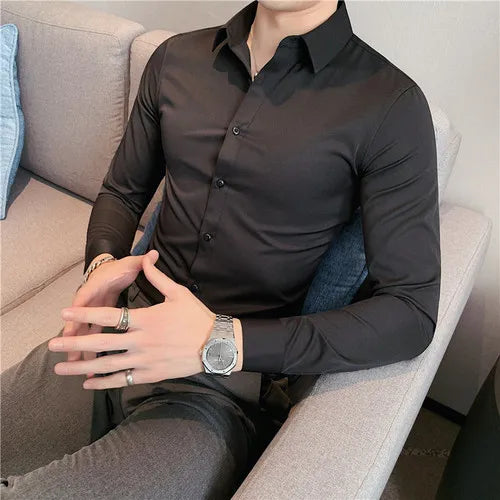 Camisa Masculina Slim Fit – Manga Longa