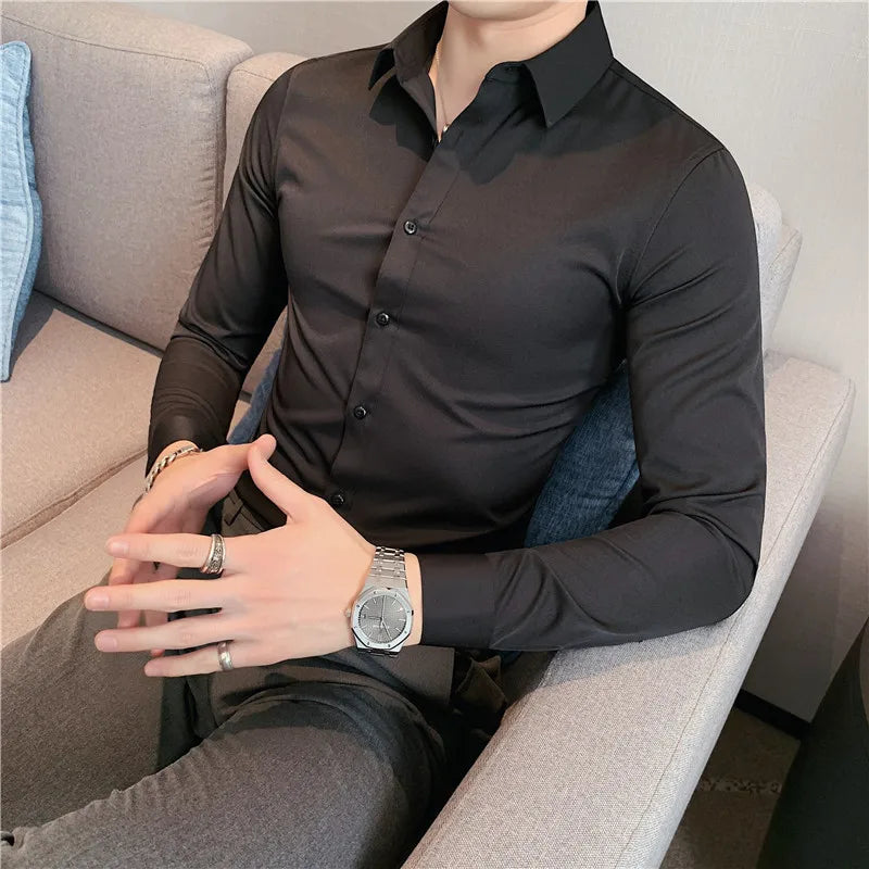 Camisa Masculina Slim Fit – Manga Longa