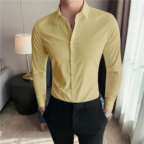 Camisa Masculina Slim Fit – Manga Longa