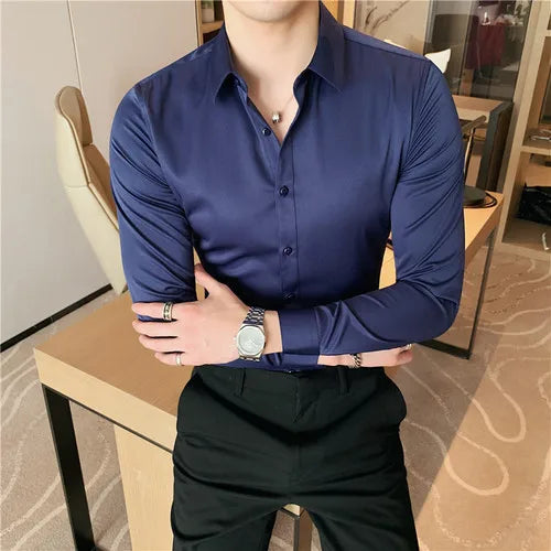 Camisa Masculina Slim Fit – Manga Longa