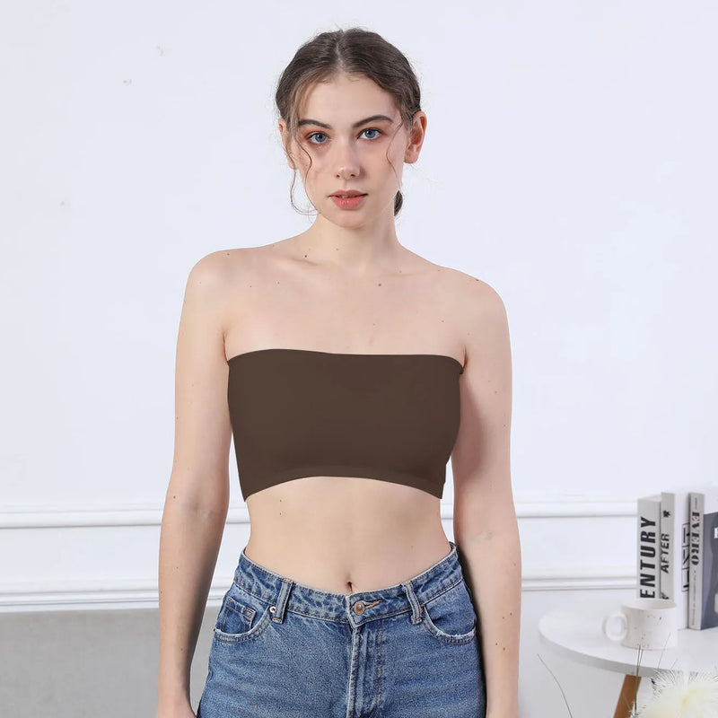 Top Lingerie Sem Aro Feminino – Seamless, Bojo Removível, Confortável e Anatômico